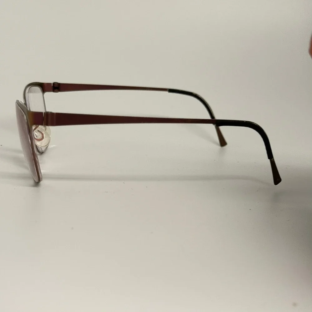 Lindberg Titanium Cat Eye Eyeglass Frames Matte Burgundy Plum Minimalist Danish